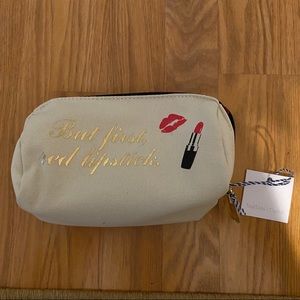 Tartan + Twine “but first red lipstick” bag